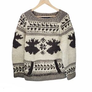 Polo by Ralph Lauren Cream and Brown Sweater